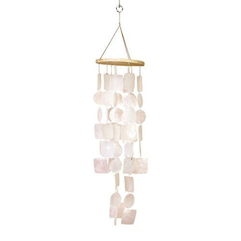 Beautiful Wind Chime White 20"h, 5.5"w Capiz Shell