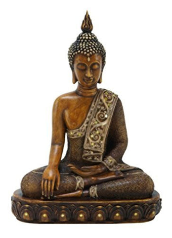 15" Buddha Earth Touching Mudra Statue