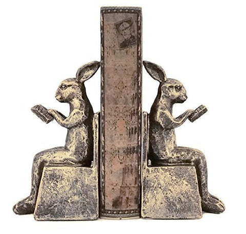 Studious Rabbit Bookends, Reading Rabbit Book Ends
