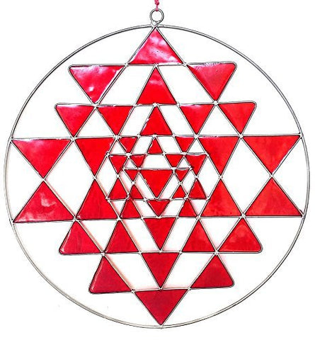 Oregon`s Sri Yantra a Gift of the Circlemakers Sacred Geometry Suncatcher Mandala Yoga