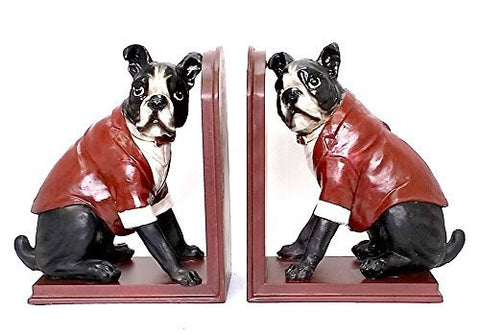 Bellaa Decorative Bookends Dog, Cute Dog Book Ends, Figure, Statues - Limited Edition