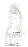 Bellaa 23750 Buddha Statue Bust Quan Yin Head Kwan Yin Kuanyin