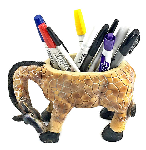 Bellaa 23486 Giraffe Flower Vase Planter Pencil Holder 9" Wholesale Liquidation 12 Pcs. Case