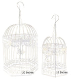 Bellaa 23585 Metal Square Bird Cage Set of 2