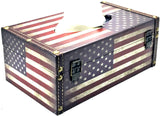 Bellaa 28250 Americal Flag Rectangular Tissue Box Cover Vintage Patriotic Napkin Holder Paper Napking Dispenser Home Office Car Top Lid Wooden Hinged Refillable