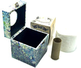 Bellaa 28304 Peacock Tissue Holder Paisley Decorative Vintage Design Square Hinged Refillable Box Cover