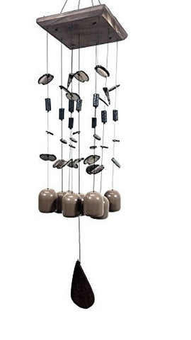 Handcrafted Clay Ceramic Bell Wind Chime 27" Inches