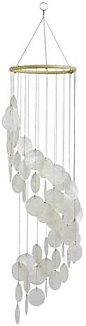 Bellaa 24537 Wind Chimes Garden Gifts Patio Wind Chimes  White 26 Inches
