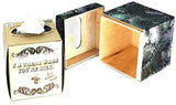Bellaa 24582 Square Tissue Box Cover Refillable Facial Napkin Holder Black Capiz Pearl Sea Shell