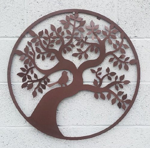 Song of Life - Tree of Life Metal Wall Hanging Garden Art 24 Inches