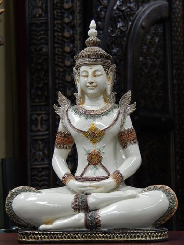 Rare Find Beautiful King Buddha - Collector's Choice 12" Ivory Finished