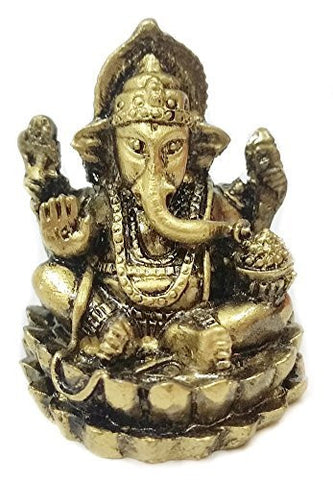Tribal Mini Statues of Lord Ganesha Ganesh Hindu Gods and Goddesses - Hinduism