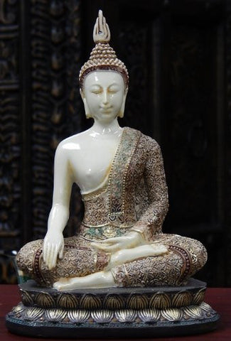 Beautiful King Buddha - Collector's Choice 9" Ivory Finished