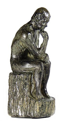 #1 Rodin the Thinker Statue Fine Art Sculpture Male Nude Figure Real Bronze Powder
