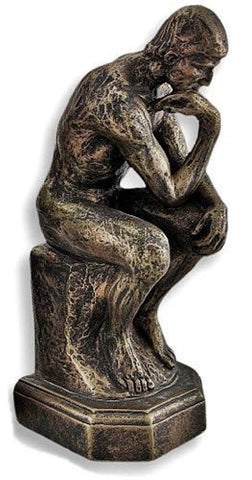Rodin the Thinker Statue Fine Art Sculpture Male Nude Figure Real Bronze Powd...