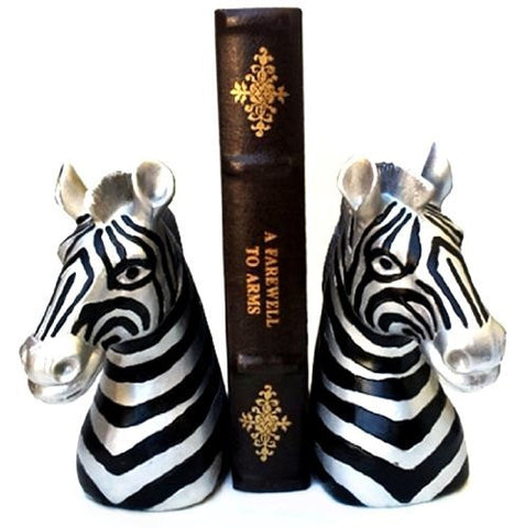 Zebra Bookends, 8-inch Tall