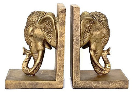 Bellaa Decorative Bookends Elephant Head Big Size Book Ends