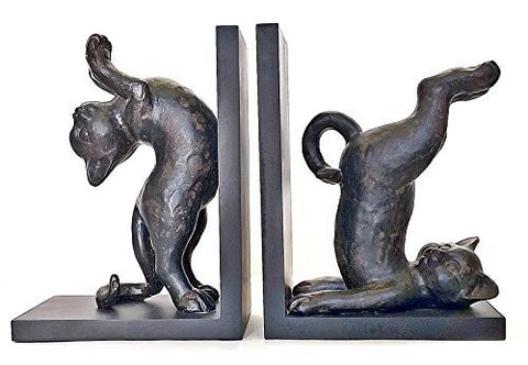 Bellaa Decorative Bookends Cat Fun Playing Classiques Book Ends Limited