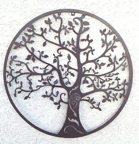 World Best Rustic Tree of Life Metal Wall Hanging Garden Art 24 Inches