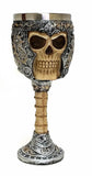 Ossuary Style Skeletal Skull Wine Goblet Bones Skull Armor Cup - Orcskull Cup by Bellaa