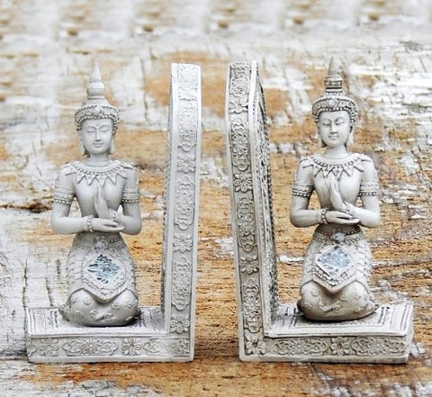 Thai Buddha Bookends Statue - NOW 50% Off - Tibet Buddha Book Ends