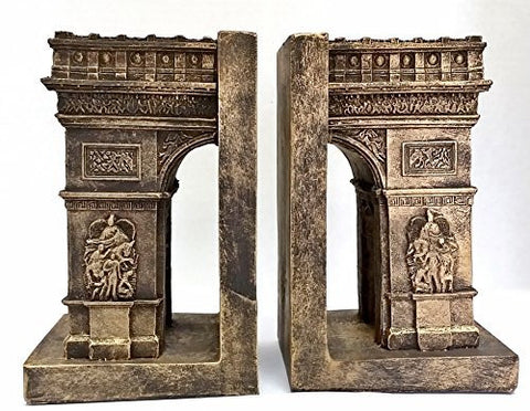 Bellaa Decorative Bookends Arc De Triomphe Paris - Paris Attractions Big Size Book Ends