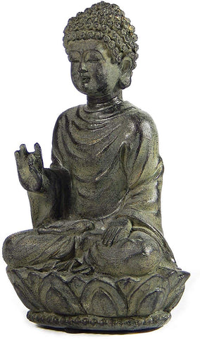 Bellaa 22661 Buddha Statues Blessing Mudra 5.5" Indoor Outdoor Wholesale Liquidation 72 Pcs. Case