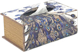 Bellaa 21529 Peacock Tissue Box Napkin Paper Holder Tray Rectangular Large Fit Most Box