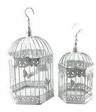 Bellaa 23585 Metal Square Bird Cage Set of 2