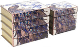 Bellaa 21190 Decorative Bookends Peacocok Book Box Hidden Storage Set of 2 Wood 8 inch