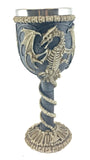 Medieval Dragon Skeleton Ossuary Goblet Wine Chalice Resin Body Stainless Steel by Bellaa